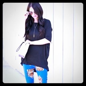 Lularoe Black Solid Irma XS EUC